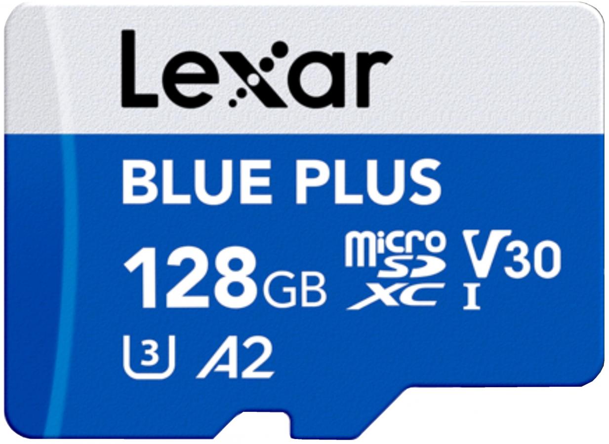 Lexar 128GB  Blue Plus microSDXC™ UHS-I with SD adapter, up to 170MB/s read C10 A2 V30 U3   ( Nintendo Switch  Compatible )