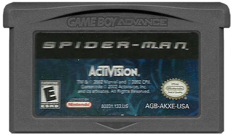 Spider-Man GameBoy Advance UNBOXED (Worn Sticker) (NTSC)