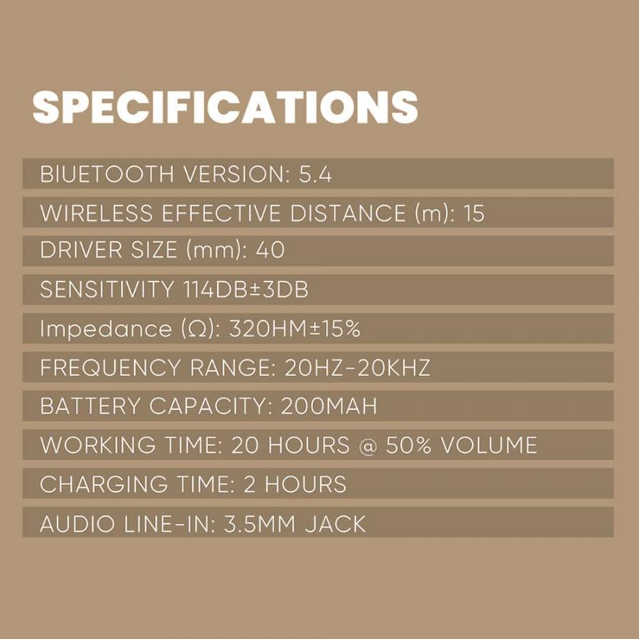 SONICGEAR BT5.4 OVER-EAR HEADPHONES AIRPHONE 5 RAINDROP