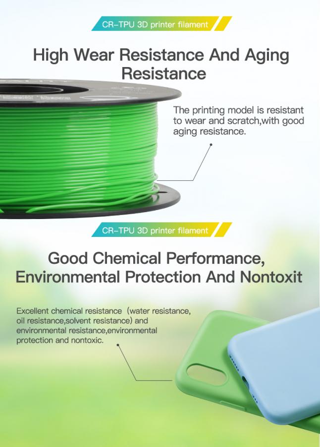Creality CR-TPU Red 3d Printer Soft Adhesive material Filament 1kg 1.75