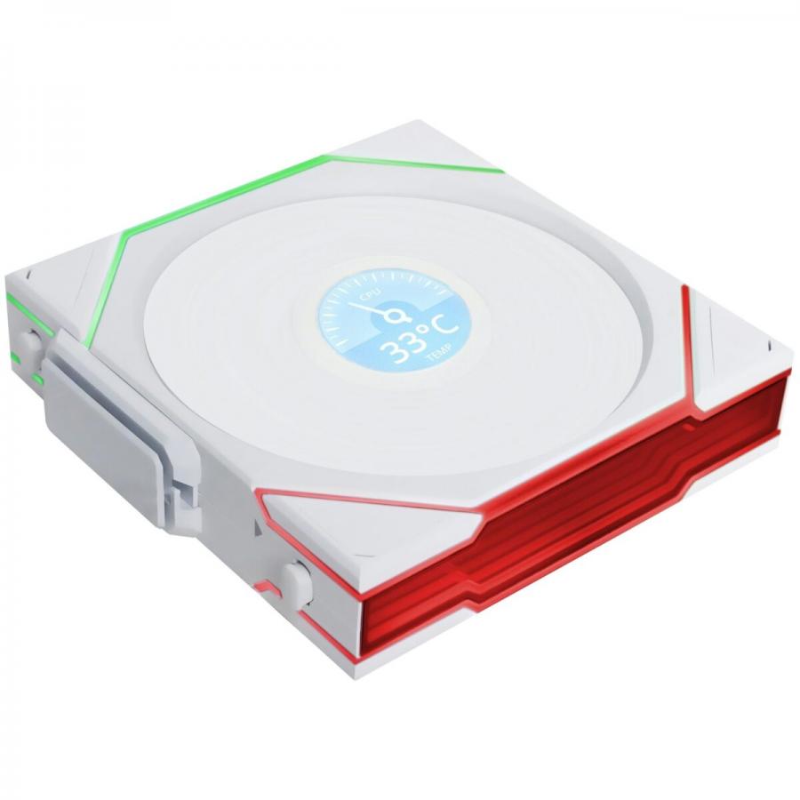 Lian Li UNI FAN TL-LCD Wireless 120 White (1pc) Case Fan - No Controller Included
