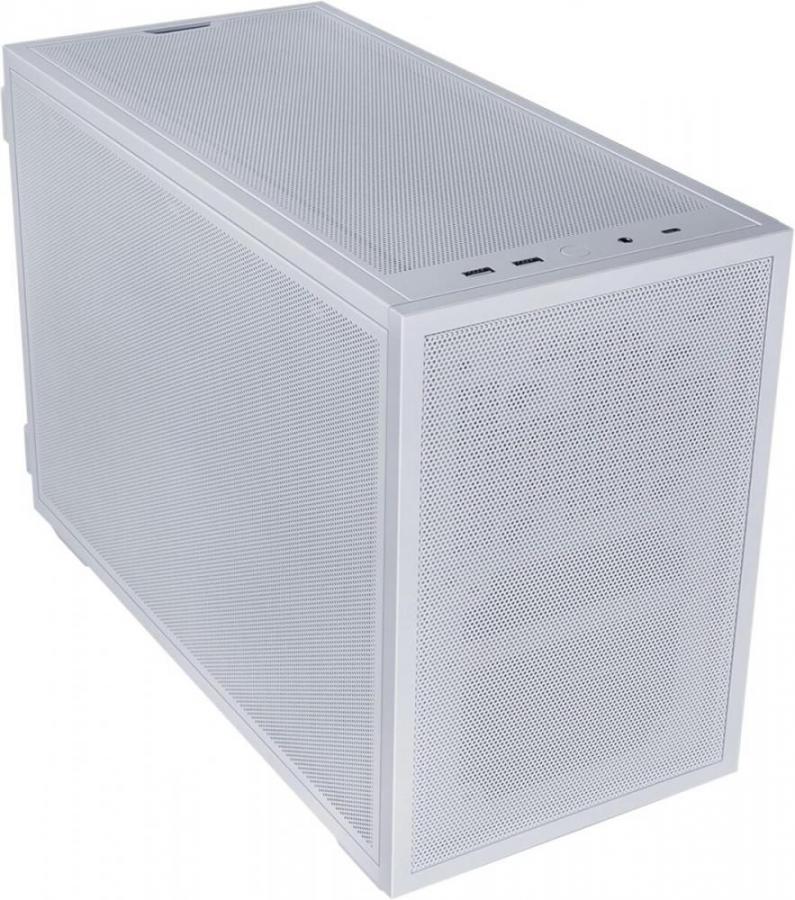 Lian Li Dan-B4 White - mATX Mesh - PC Gaming Case - 2x 120mm Fans Included - GPU Support 358.9mm