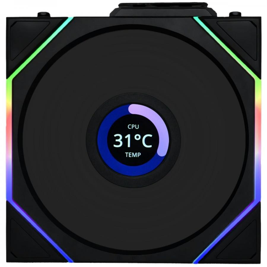 Lian Li UNI FAN TL-LCD Wireless 120 Black (3pcs & controller) Case Fan