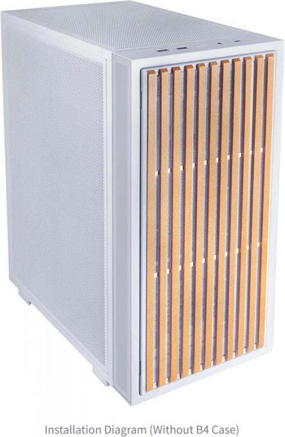 Lian Li Dan-B4 Vertical AeroDeck - Wood White