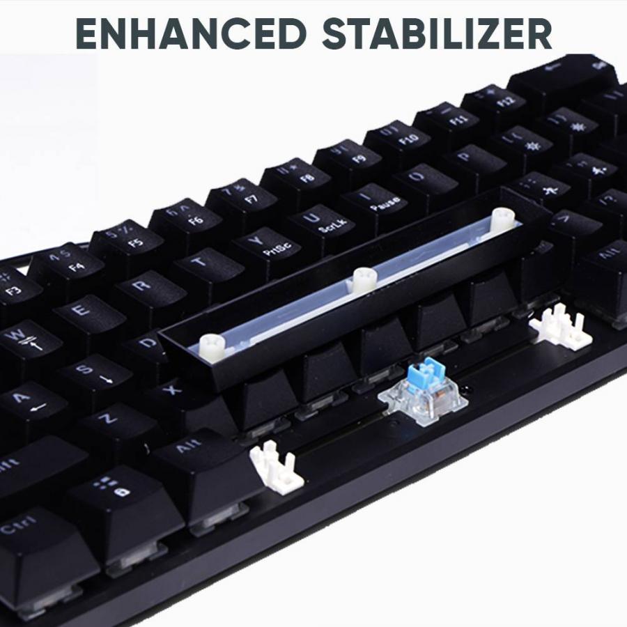 ARMAGGEDDON MECHANICAL HOT-SWAP KEYBOARD 12FX BACKLIGHT RED SWITCH MKA-7C 2024 WHITE LINEAR
