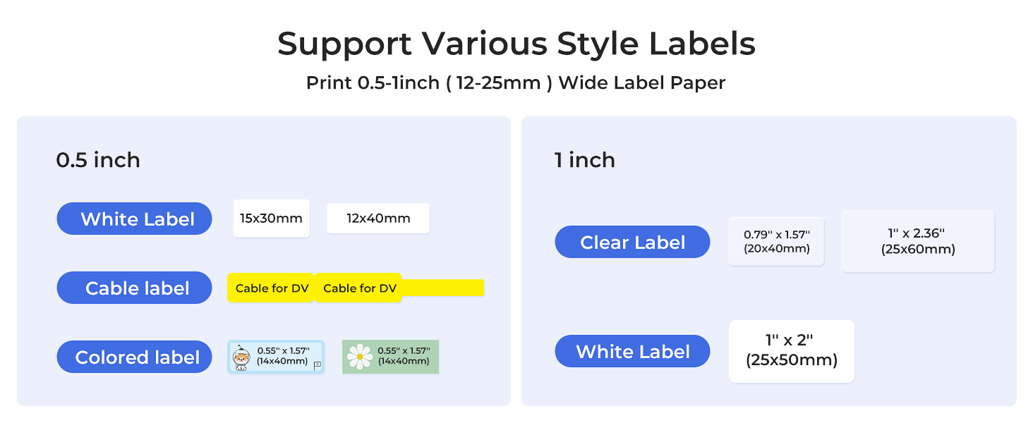 NIIMBOT THERMAL LABEL PRINTER D101 1-INCH WHITE