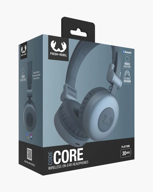 Fresh N Rebel Code Core-BT-On-Ear-Headphones-Dive Blue