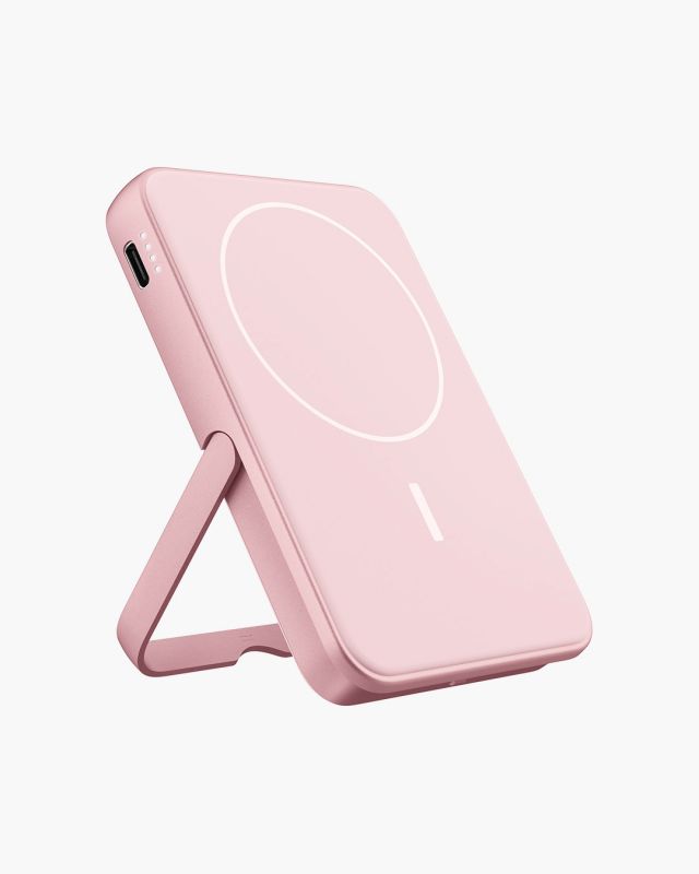Fresh N Rebel  Magnet Wireless Powerbank 5000 mAh - Pastel Pink