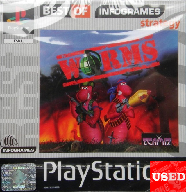 Worms (Best Of infogrames) PSX USED (Damaged Case)