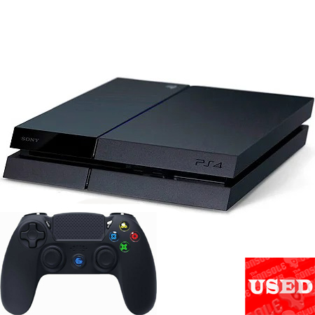 Sony Playstation 4 FAT  1TB USED (UNBOXED) + Gembird Wireless Game Controller For Ps4 Black NEW
