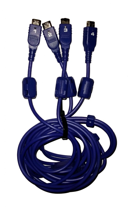 No Name Link Cable Advance to Advance 4 Players UNBOXED (Purple)