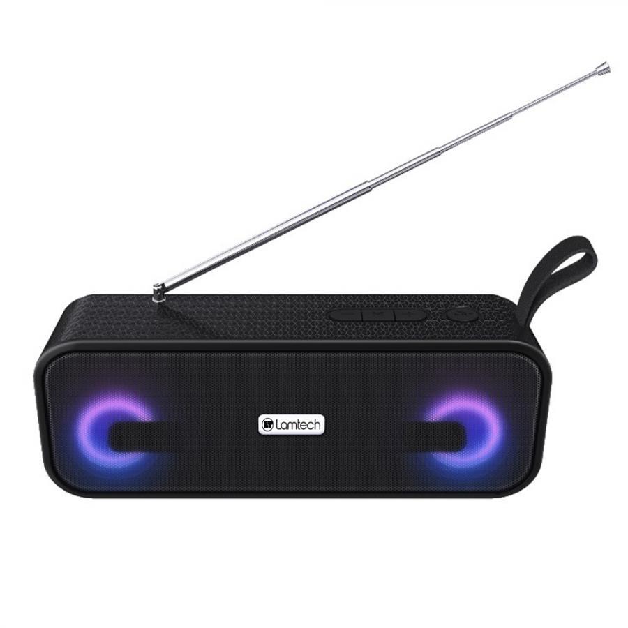 LAMTECH PORTABLE BT FM RADIO SPEAKER 10W BLACK