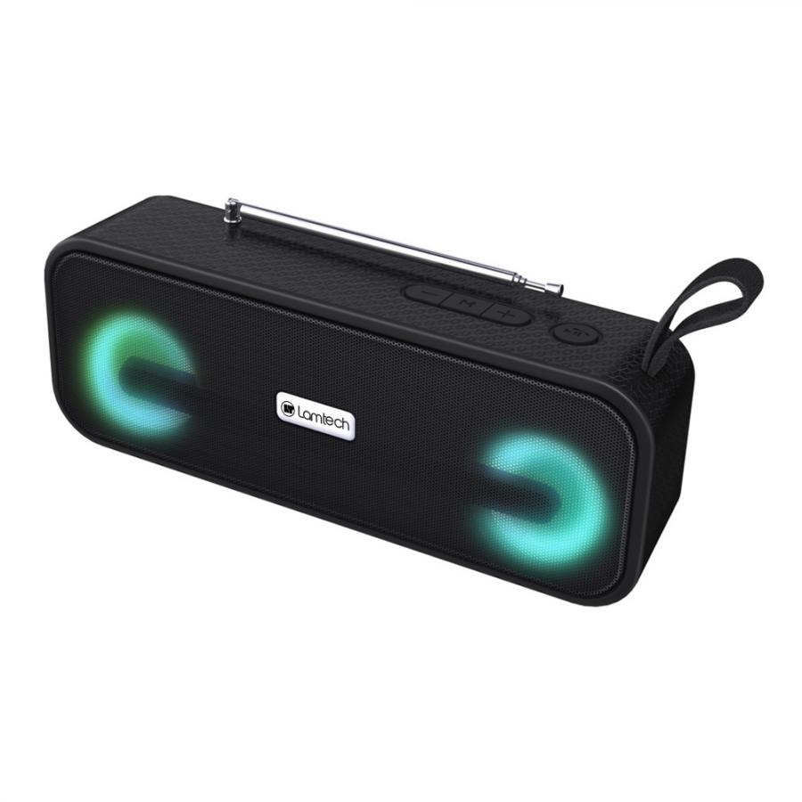 LAMTECH PORTABLE BT FM RADIO SPEAKER 10W BLACK