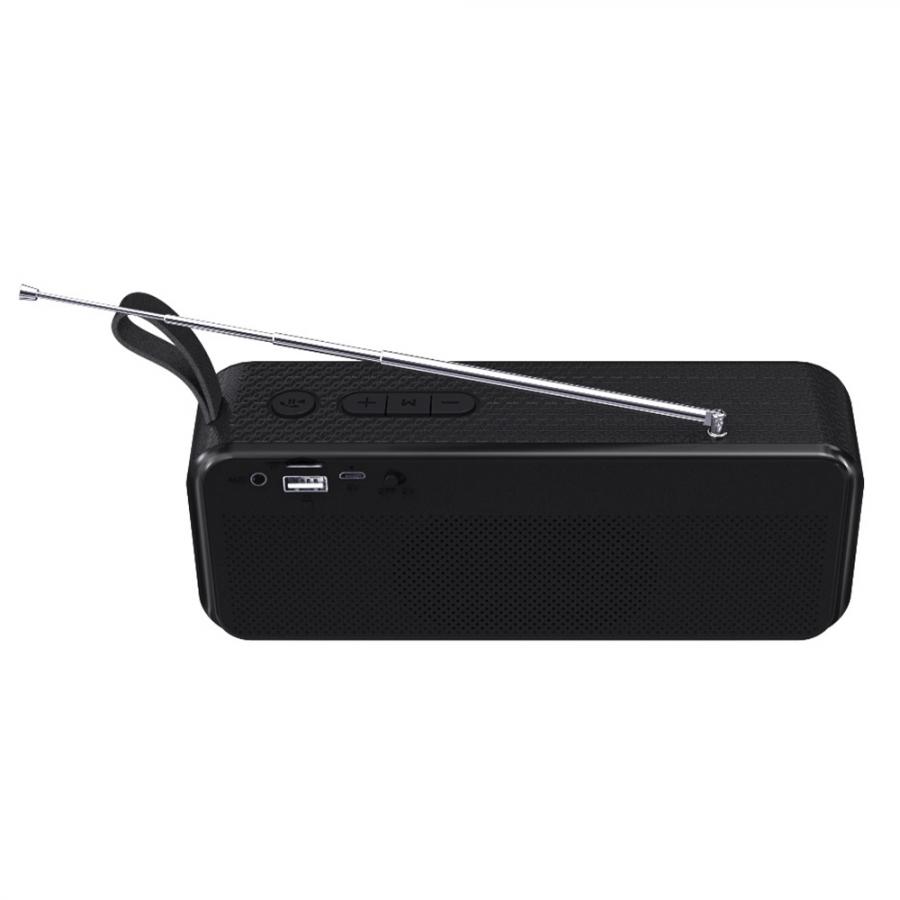 LAMTECH PORTABLE BT FM RADIO SPEAKER 10W BLACK