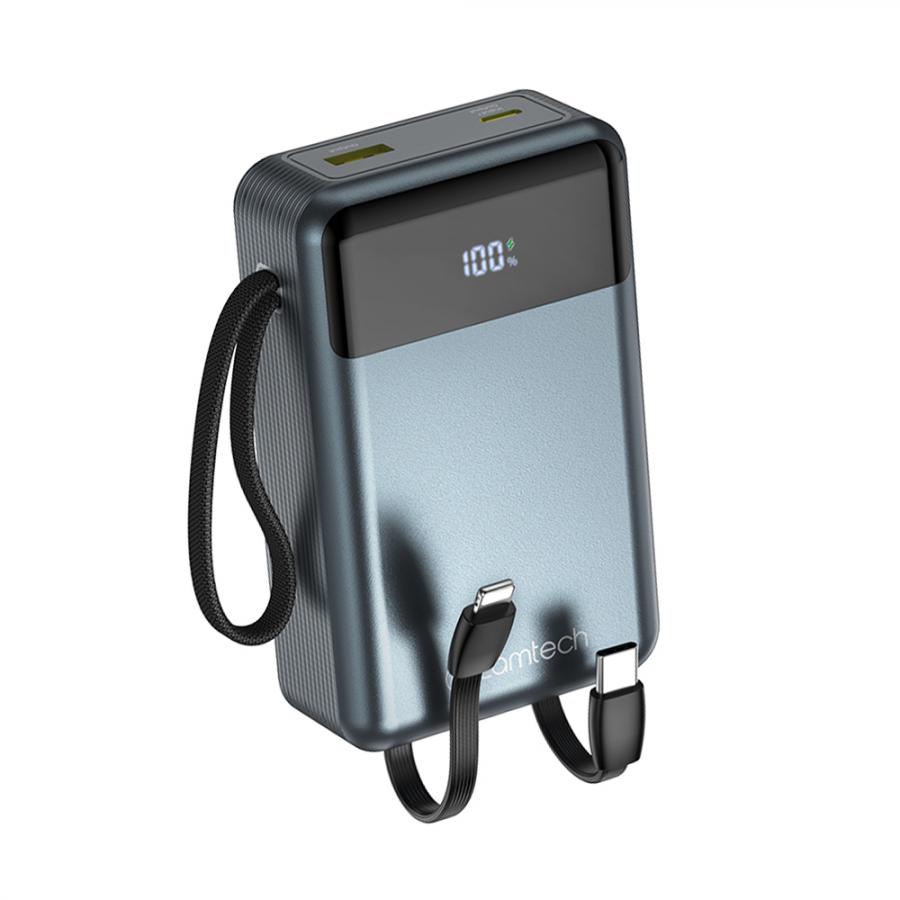 LAMTECH POWERBANK 20000MAH WITH TYPE-C AND LIGHTNING BUILT-IN CABLES QC3.0 PD45W