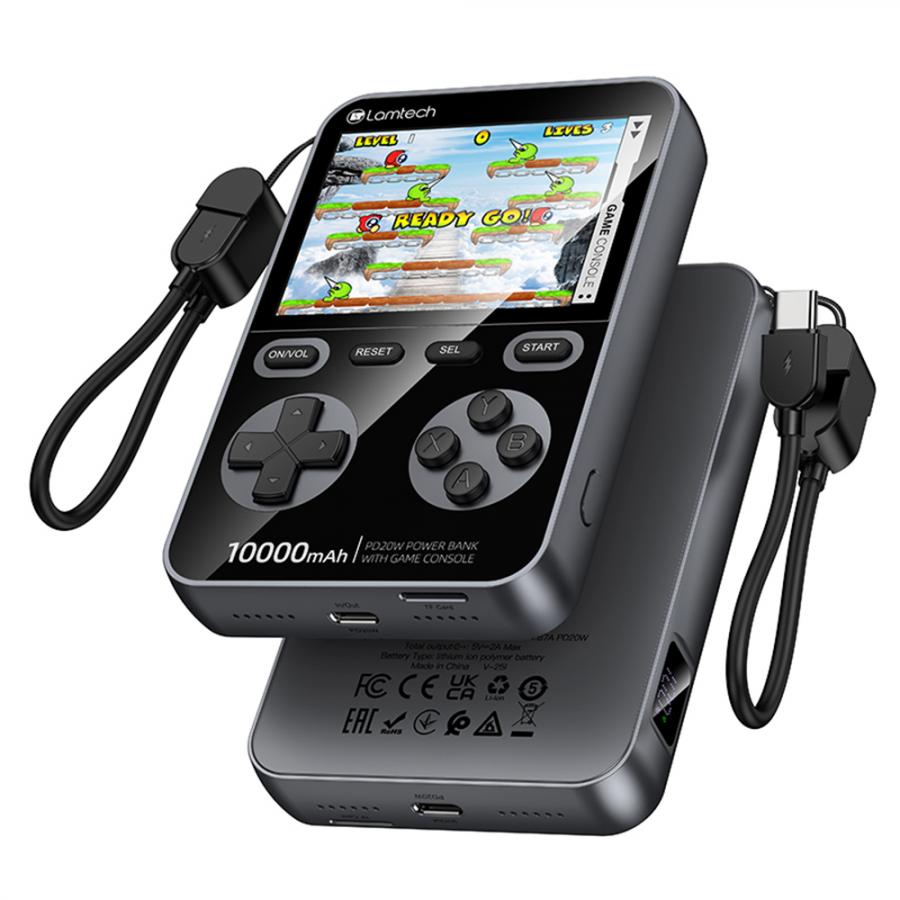 LAMTECH GAME CONSOLE & POWERBANK 10000MAH BLACK