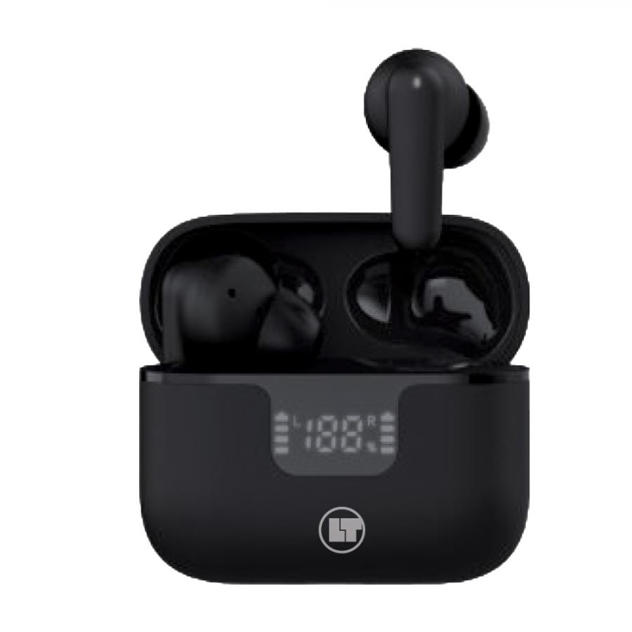 LAMTECH BT v6.0 EARBUDS ANC & 4MIC ENC WITH LED CHARGING CASE BLACK