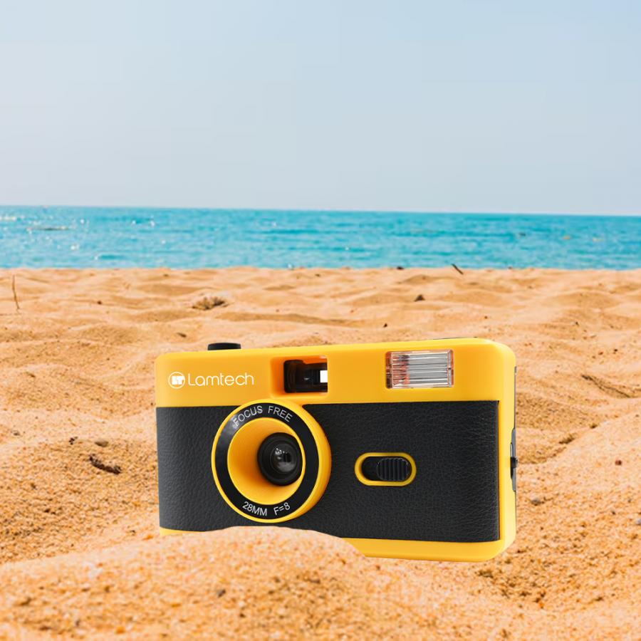 LAMTECH 35mm REUSABLE FILM CAMERA WITH FLASH YELLOW