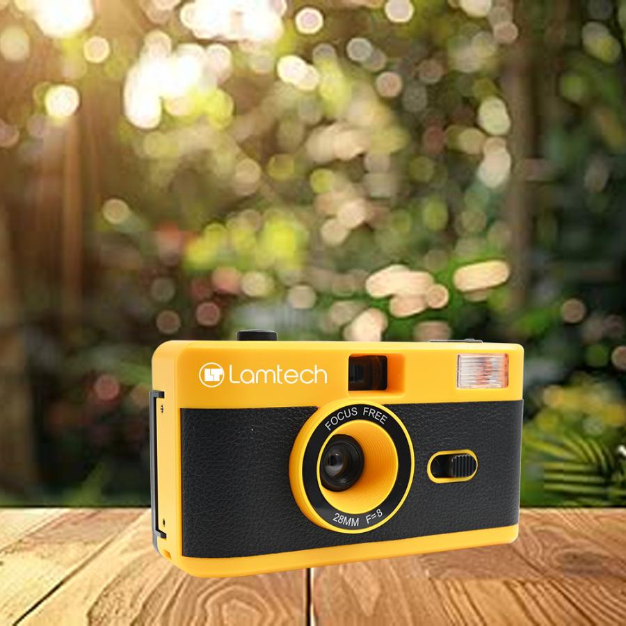 LAMTECH 35mm REUSABLE FILM CAMERA WITH FLASH YELLOW