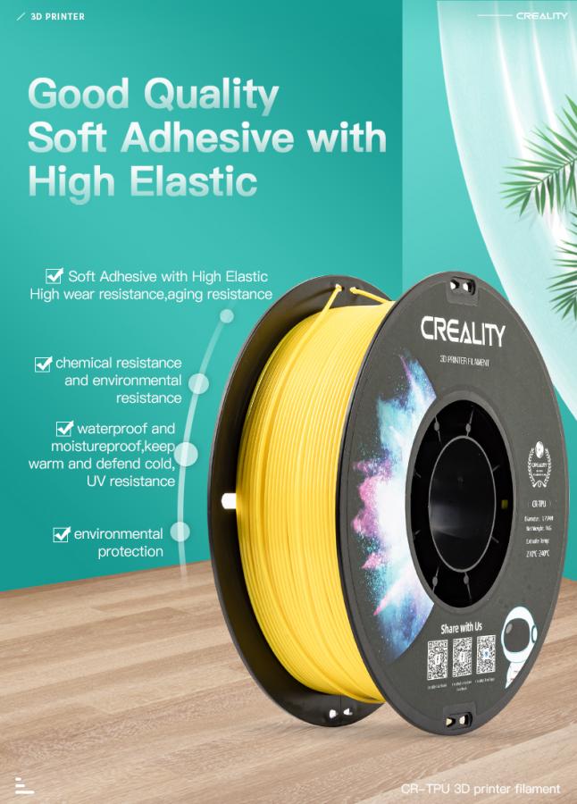 Creality CR-TPU Red 3d Printer Soft Adhesive material Filament 1kg 1.75