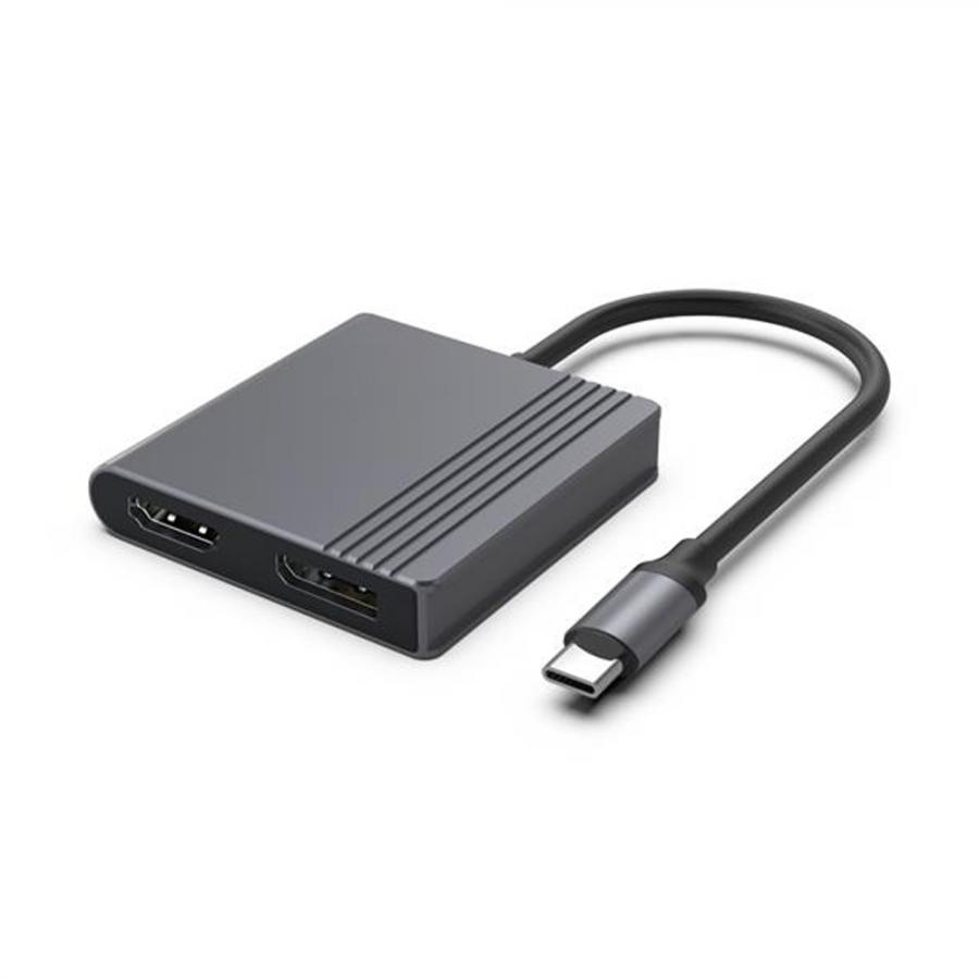 CABLEXPERT TYPE-C TO HDMI + DP ADAPTER 4K 60HZ BLACK