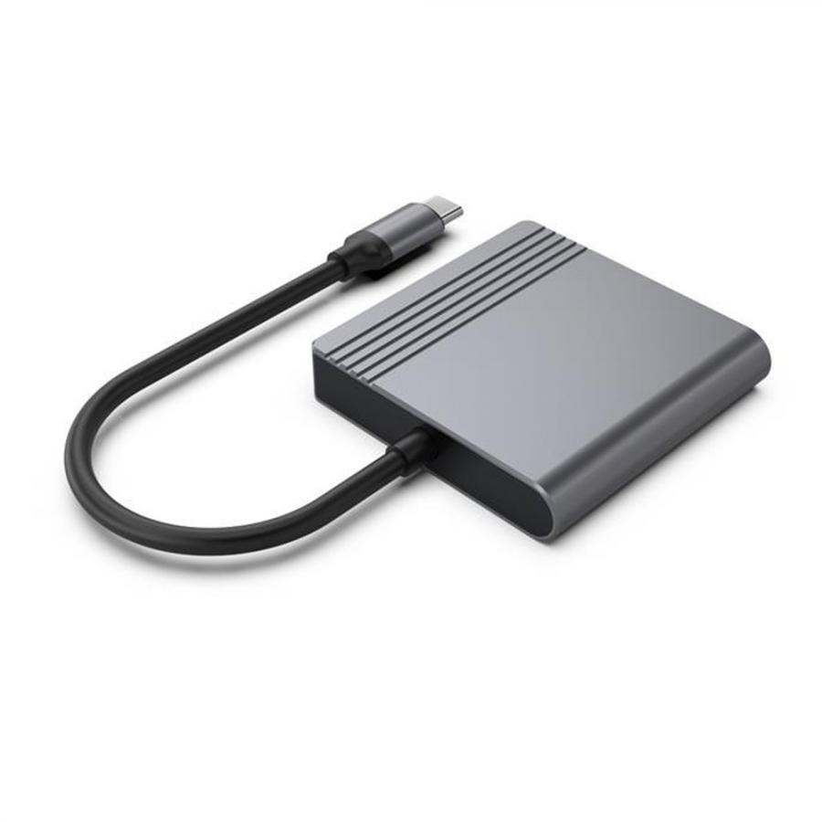 CABLEXPERT TYPE-C TO HDMI + DP ADAPTER 4K 60HZ BLACK