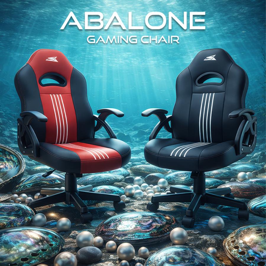BARACUDA GAMING CHAIR ABALONE BLACK WHITE