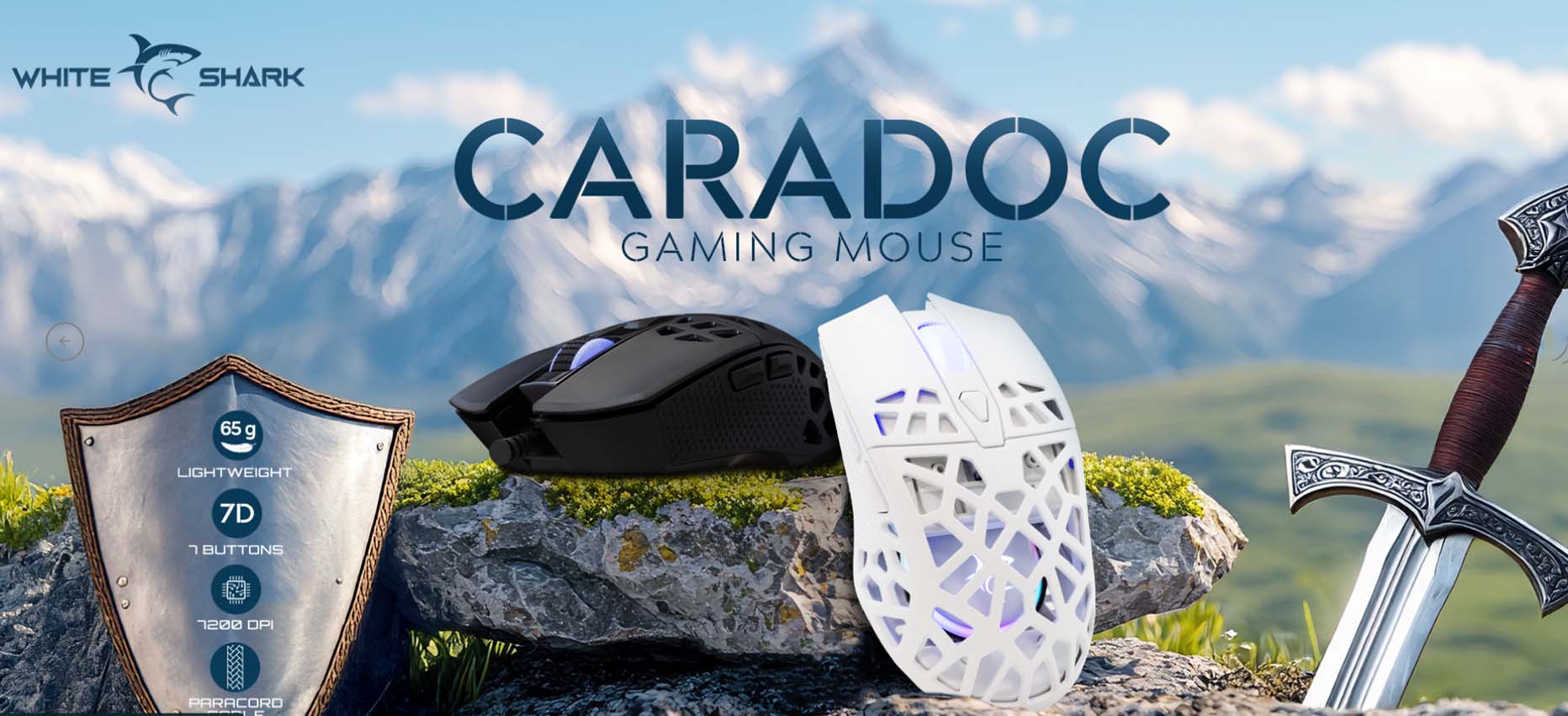WHITE SHARK RGB GAMING MOUSE GM-5018 BLACK