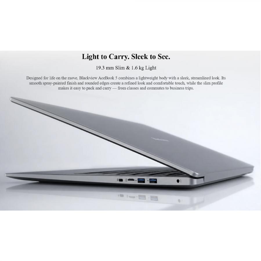 BLACKVIEW QUAD-CORE 15.6' (8GB+256GB) ACEBOOK 5 WIN11 PRO GREY