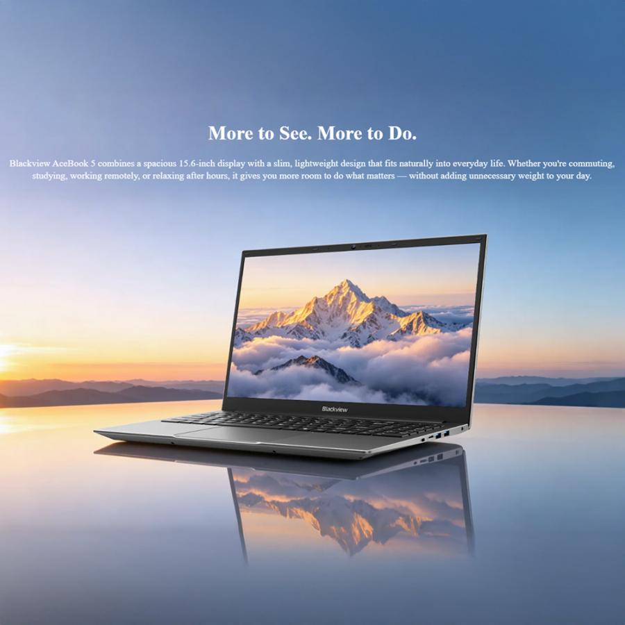BLACKVIEW QUAD-CORE 15.6' (16GB+512GB) ACEBOOK 5 N6000 WIN11PRO GREY