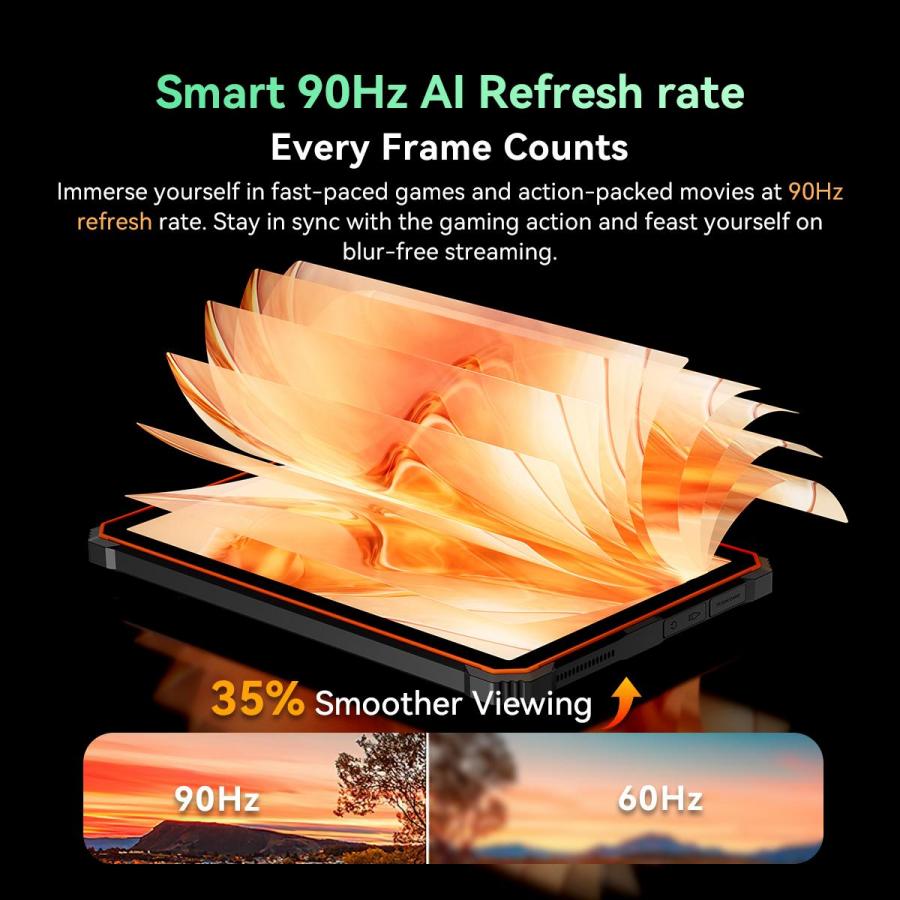 BLACKVIEW OCTA-CORE RUGGED TABLET 10.95' (12GB+512GB) ACTIVE 10 PRO 5G NFC SIM ANDROID 14 ORANGE