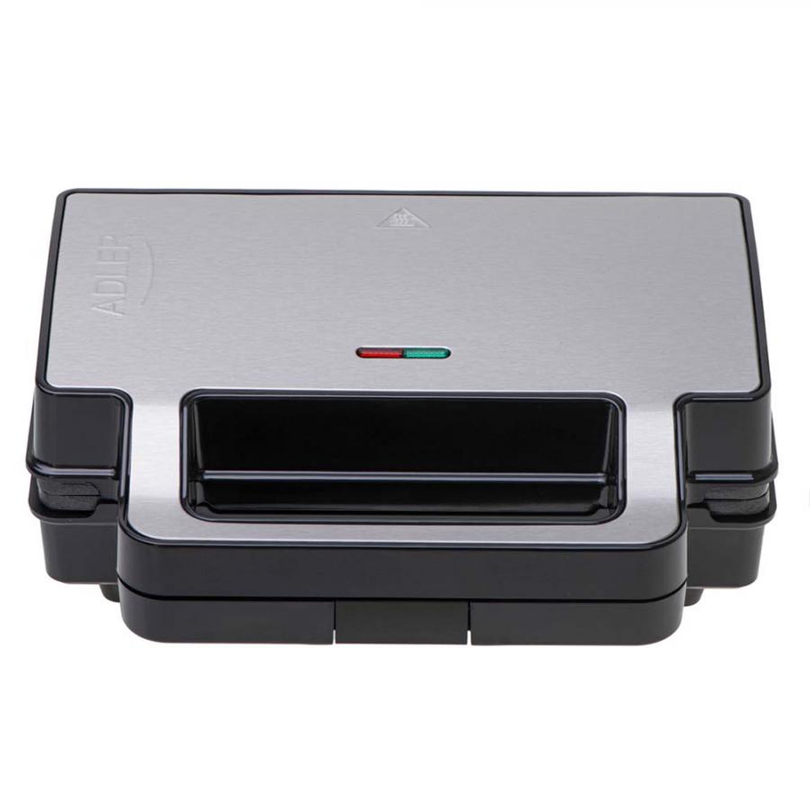 ADLER 2-IN-1 SANDWICH MAKER 1400W BLACK/SILVER