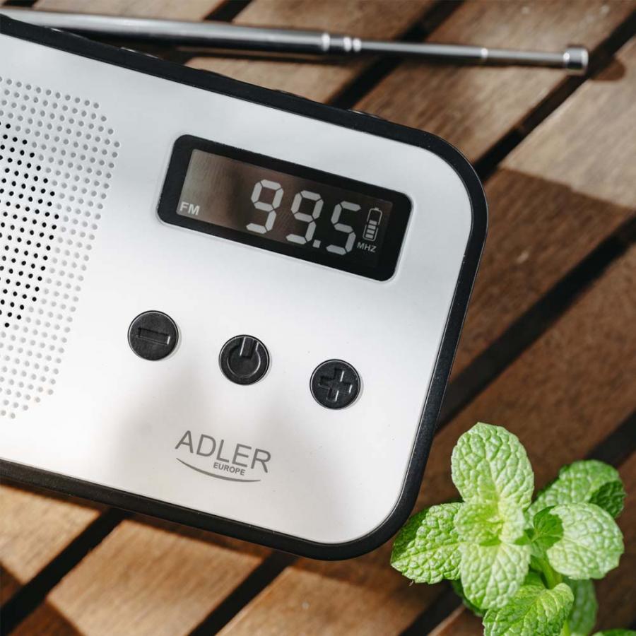 ADLER DIGITAL RADIO PLL AM/FM BLACK/WHITE