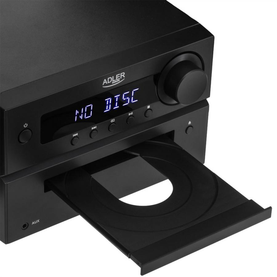 ADLER MINI HI-FI STEREO SYSTEM WITH BT, CD, USB & FM BLACK