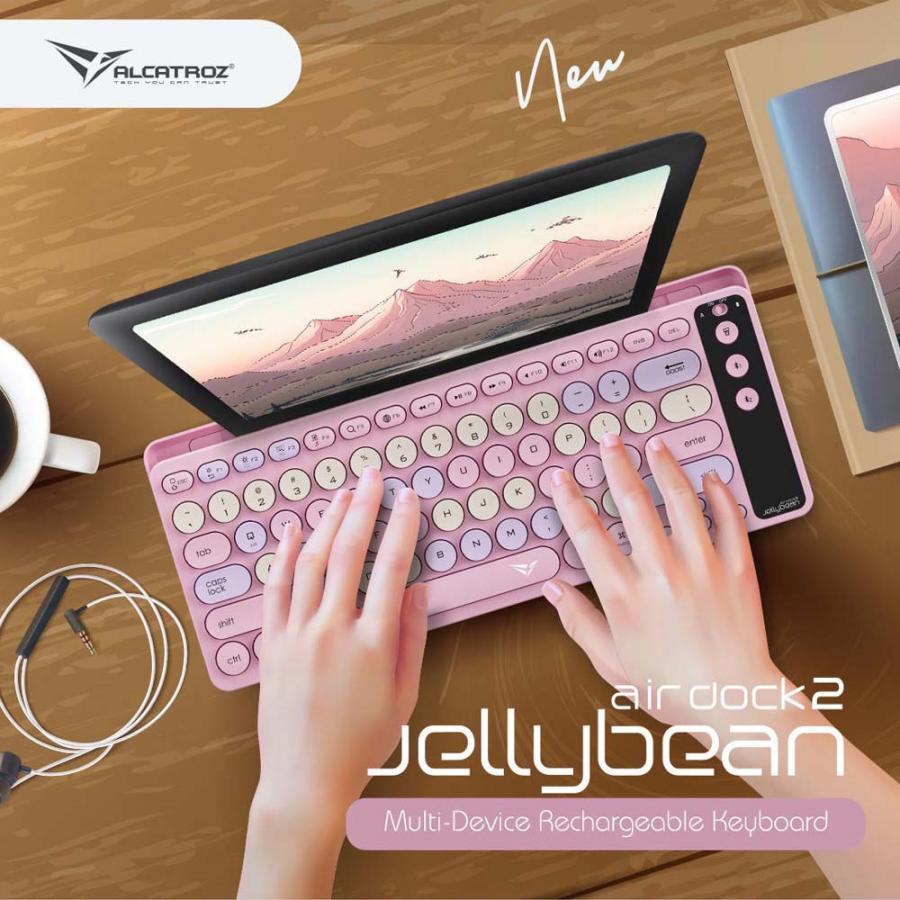 ALCATROZ MULTI DEVICE RECH KEYBOARD BT & 2.4G AIRDOCK 2 SPRING PINK