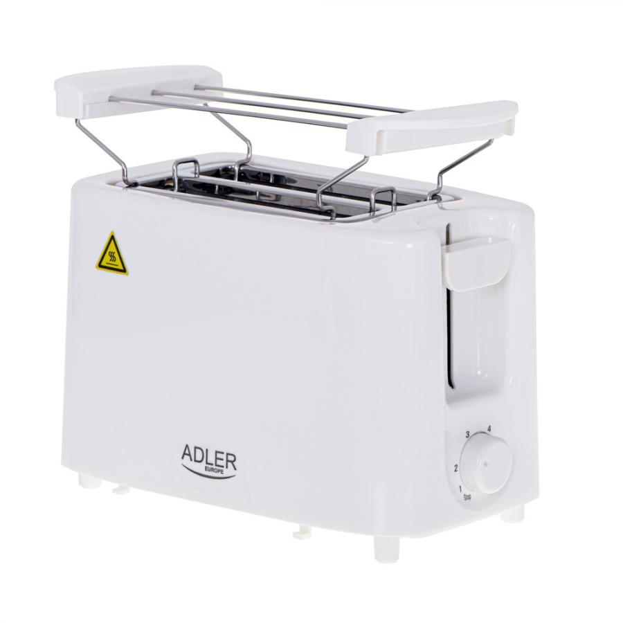 ADLER TOASTER 2 SLICE 900W WHITE