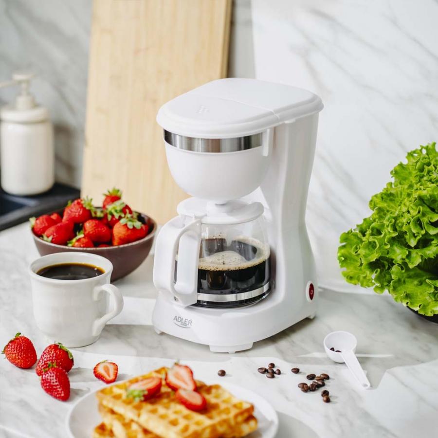ADLER DRIP COFFEE MAKER 0.6L WHITE