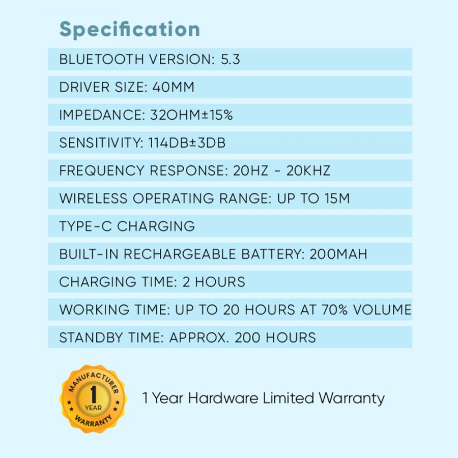 SONICGEAR BT 5.3 HEADSET AIRPHONE 7 (2025) GRAPHITE