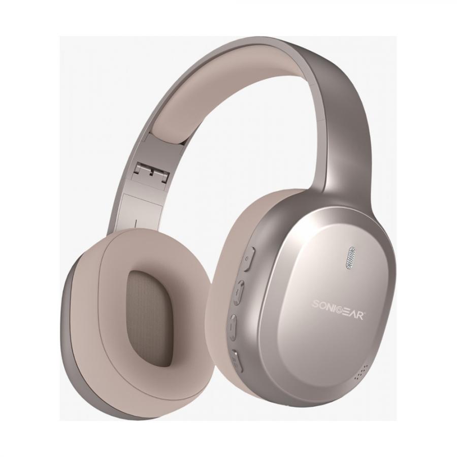 SONICGEAR 2-IN-1 BT6.0 FOLDABLE HEADPHONES AIRPHONE 8 COSMIC LATTE