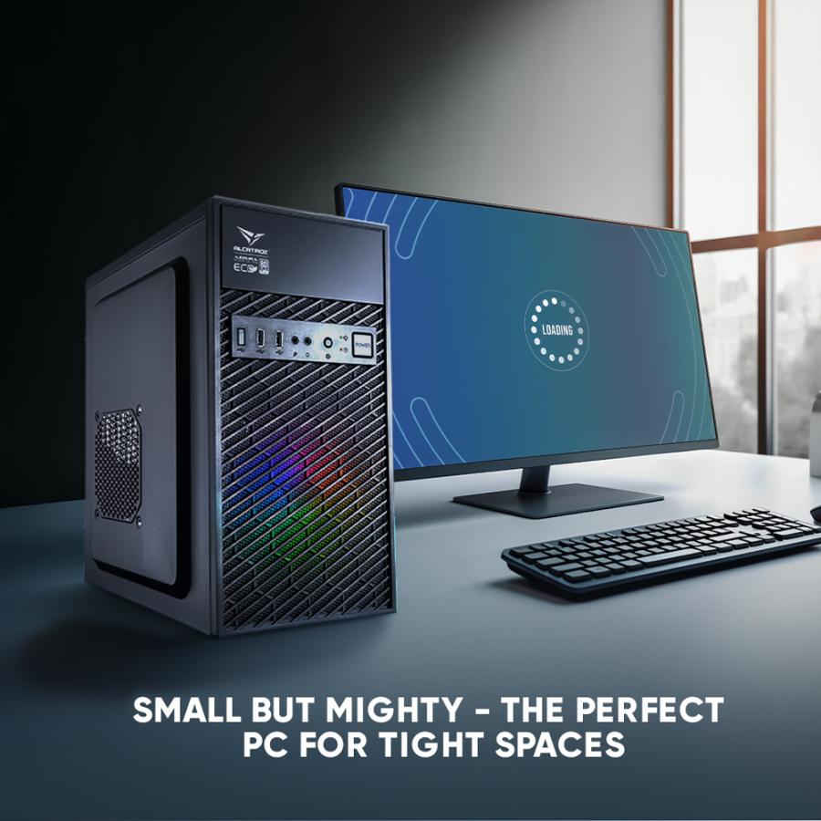 ALCATROZ PC CASE WITH PSU AZZURA MILLENIA ECO AIR 2 RGB BLACK