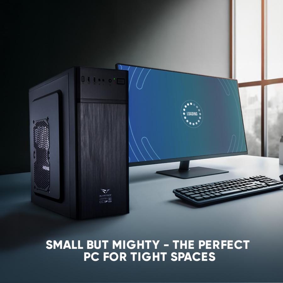 ALCATROZ PC CASE WITH PSU AZZURA MILLENIA ECO M300 BLACK