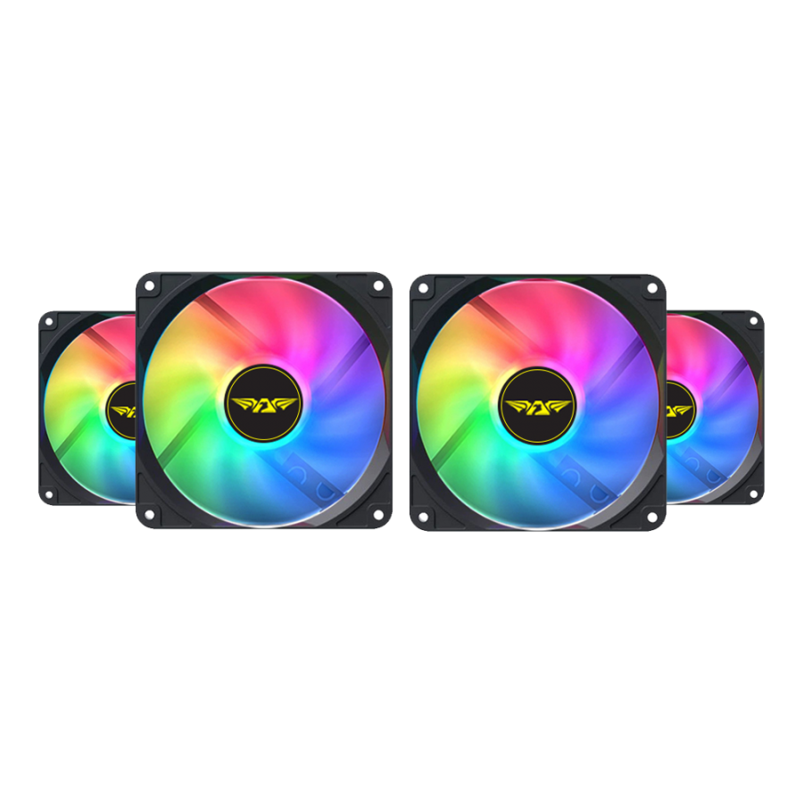 ARMAGGEDDON COOLING 4xFAN KIT 12CM ARGB KIT 5000 BLACK