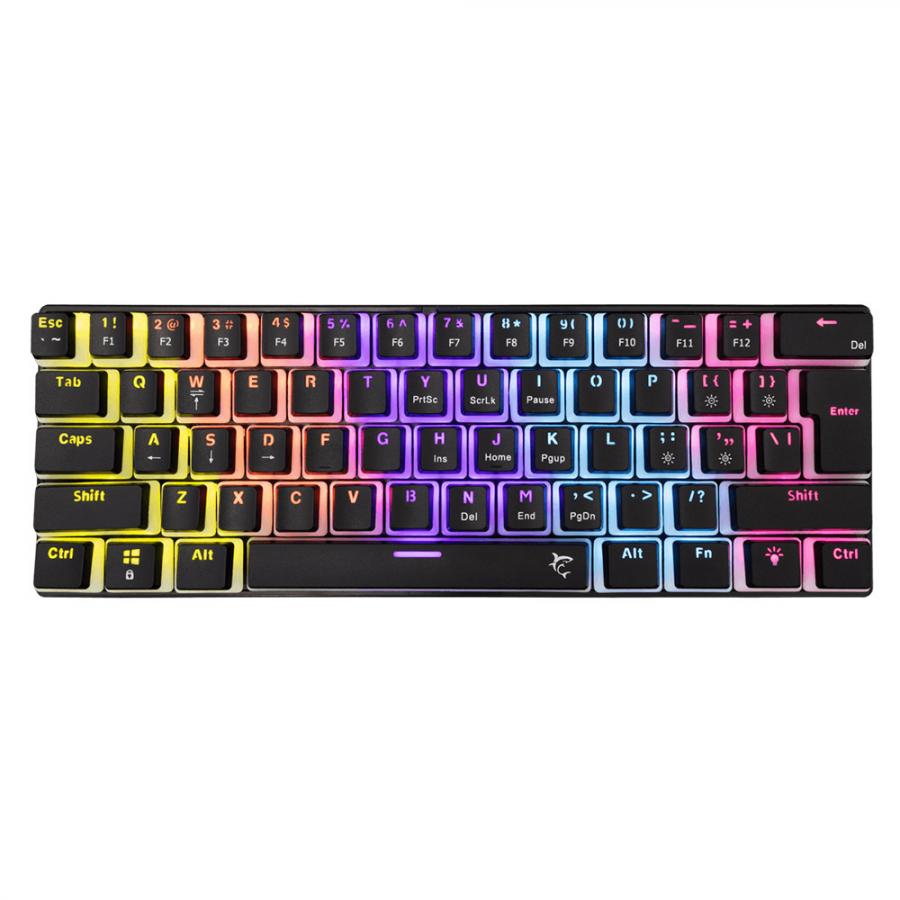 WHITE SHARK MECHANICAL KEYBOARD BLACK RED SWITCH