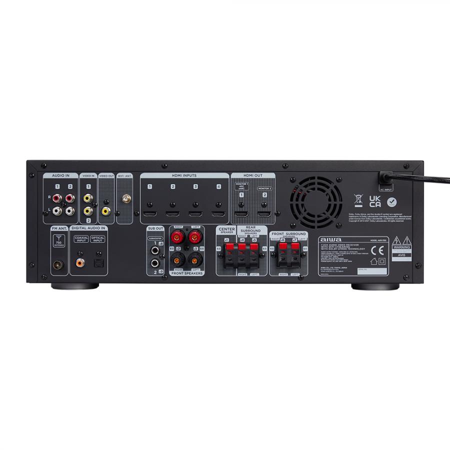 AIWA 8.2CH AUDIO VIDEO RECEIVER WITH BUIT-IN AMPLIFIER 180W BLACK