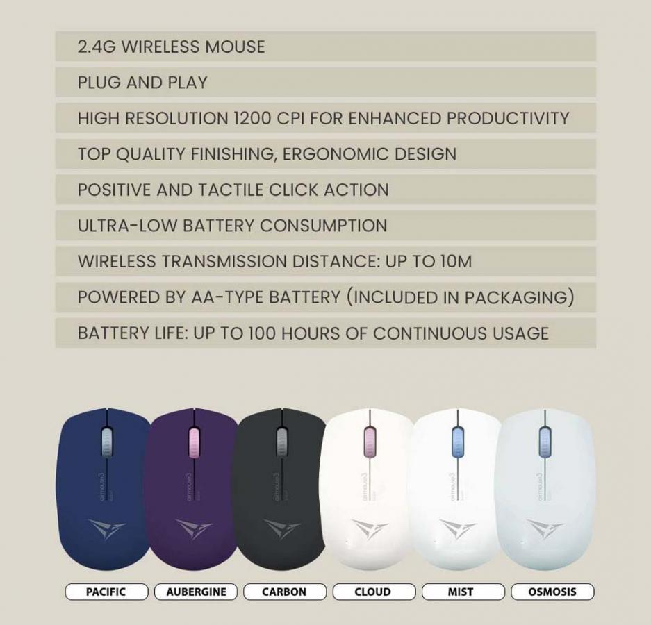 ALCATROZ WIRELESS LONGLASTING SILENT MOUSE OSMOSIS