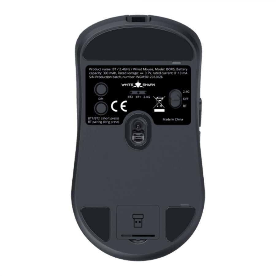 WHITE SHARK WIRELESS MOUSE WGM-5021 12000DPI BLACK