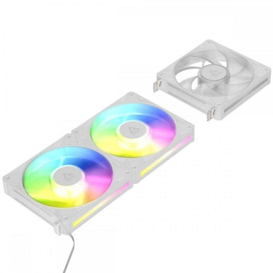 Arctic BioniX P12 A-RGB (White) Pack of 3 - 120mm Case Fan with A-RGB - Fluid Dynamic Bearing - PWM