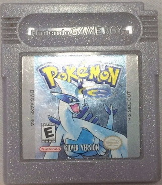 Pokemon Silver Version GameBoy UNBOXED (NTSC) (Worn Sticker)