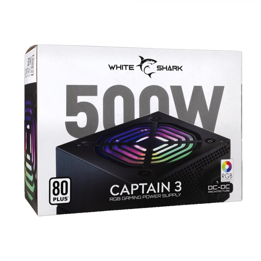 WHITE SHARK POWER SUPPLY GPSU-W500F 500W 80+ RGB