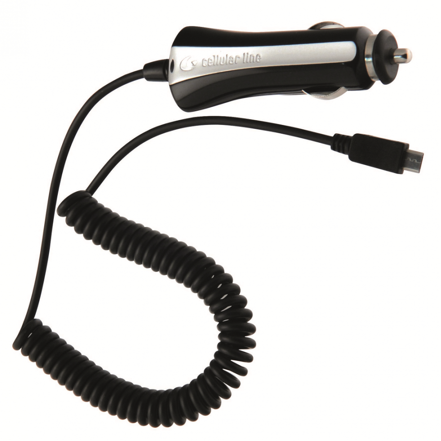 Cellular Line 135989 Car Charger 5W Micro USB Μαύρο (CBRMICROUSB1)